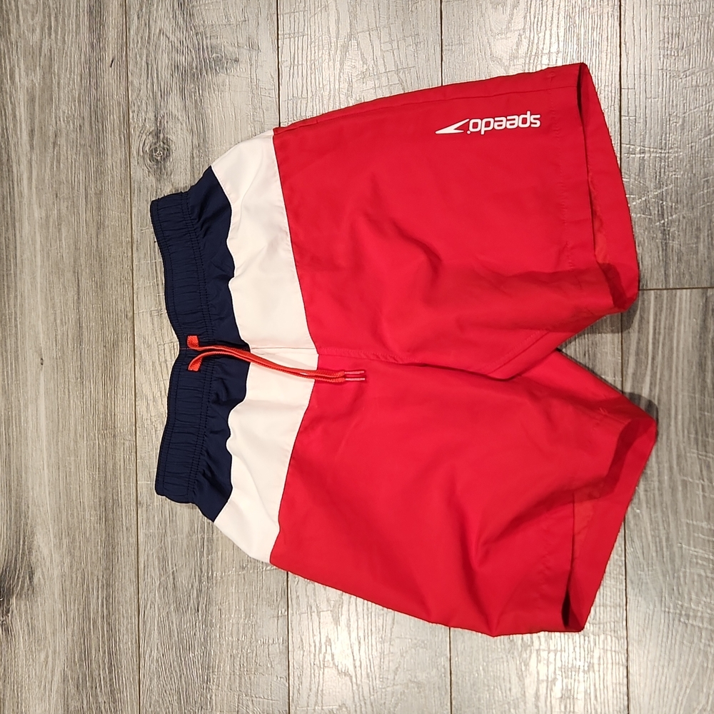 EUC Speedo Boys sz XL Swimtrunks w/tie & back pocket
